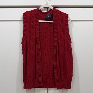 Vintage Women's Red Sweater Vest